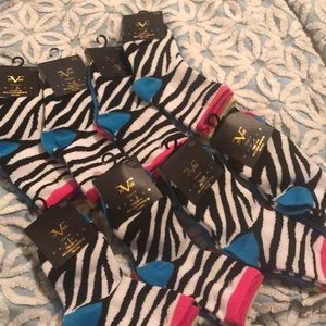 16 pairs Zebra print Versace socks